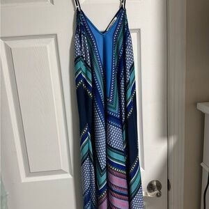 Jealous Tomato Blue Spaghetti Strap Sundress Maxi